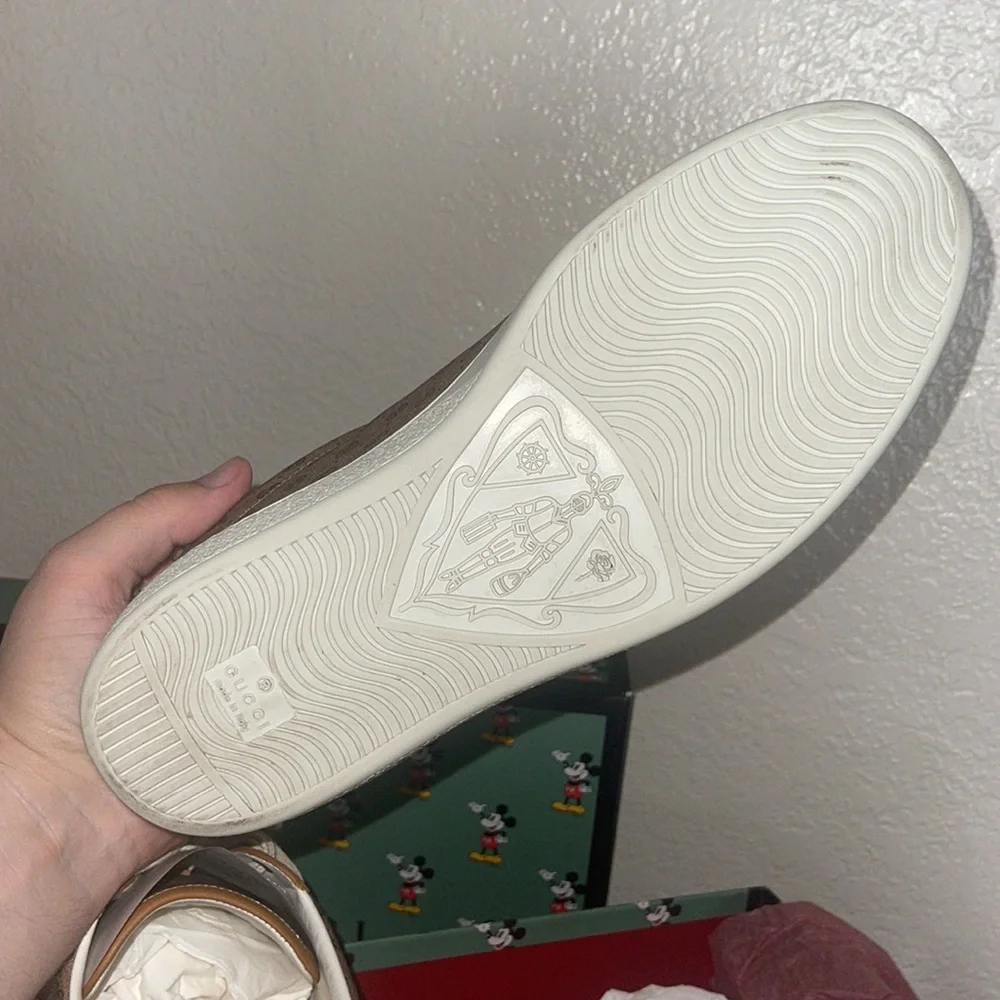 Authentic Gucci x Disney ace Mickey Mouse sneakers in a 10G supreme canvas GG - Picture 12 of 16